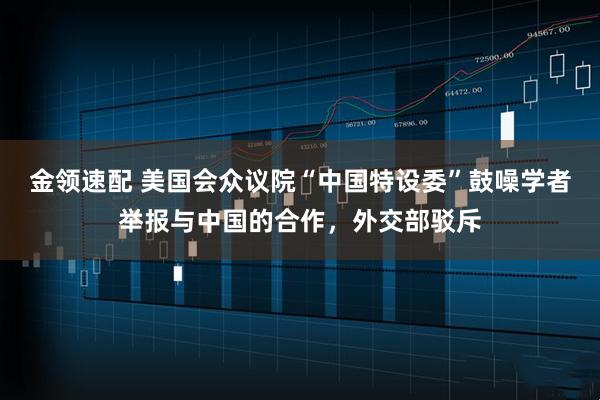 金领速配 美国会众议院“中国特设委”鼓噪学者举报与中国的合作,外交部驳斥
